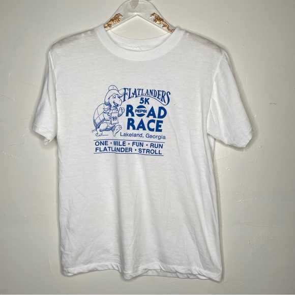 Vintage Other - VINTAGE 1989 FLATLANDERS 5k RACE LAKELAND GA SINGLE STITCH T SHIRT